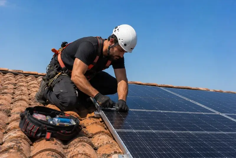Maintenance et monitoring de panneaux solaires à Larroque